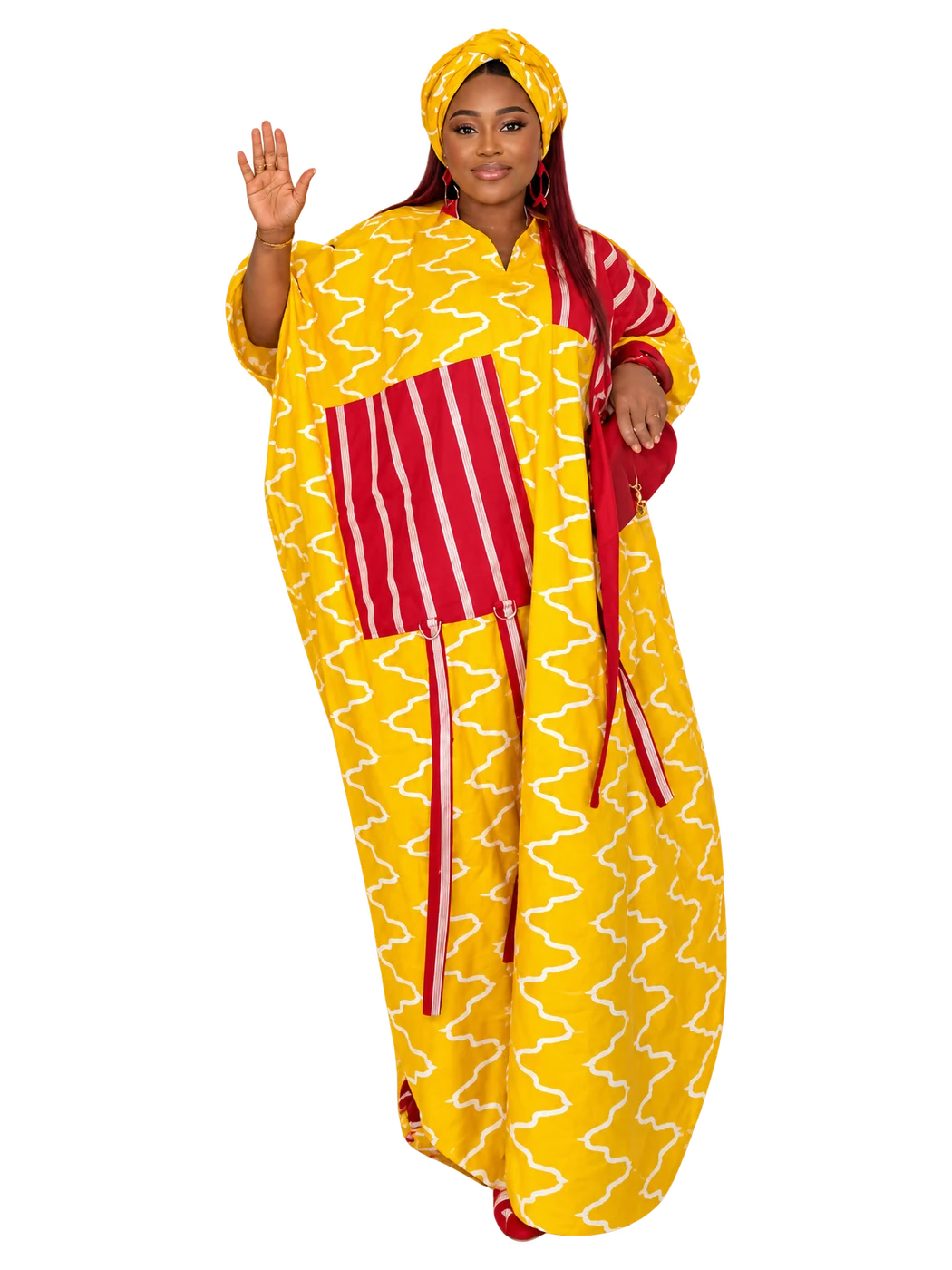 Abike Bubu — Yellow & red print bubu