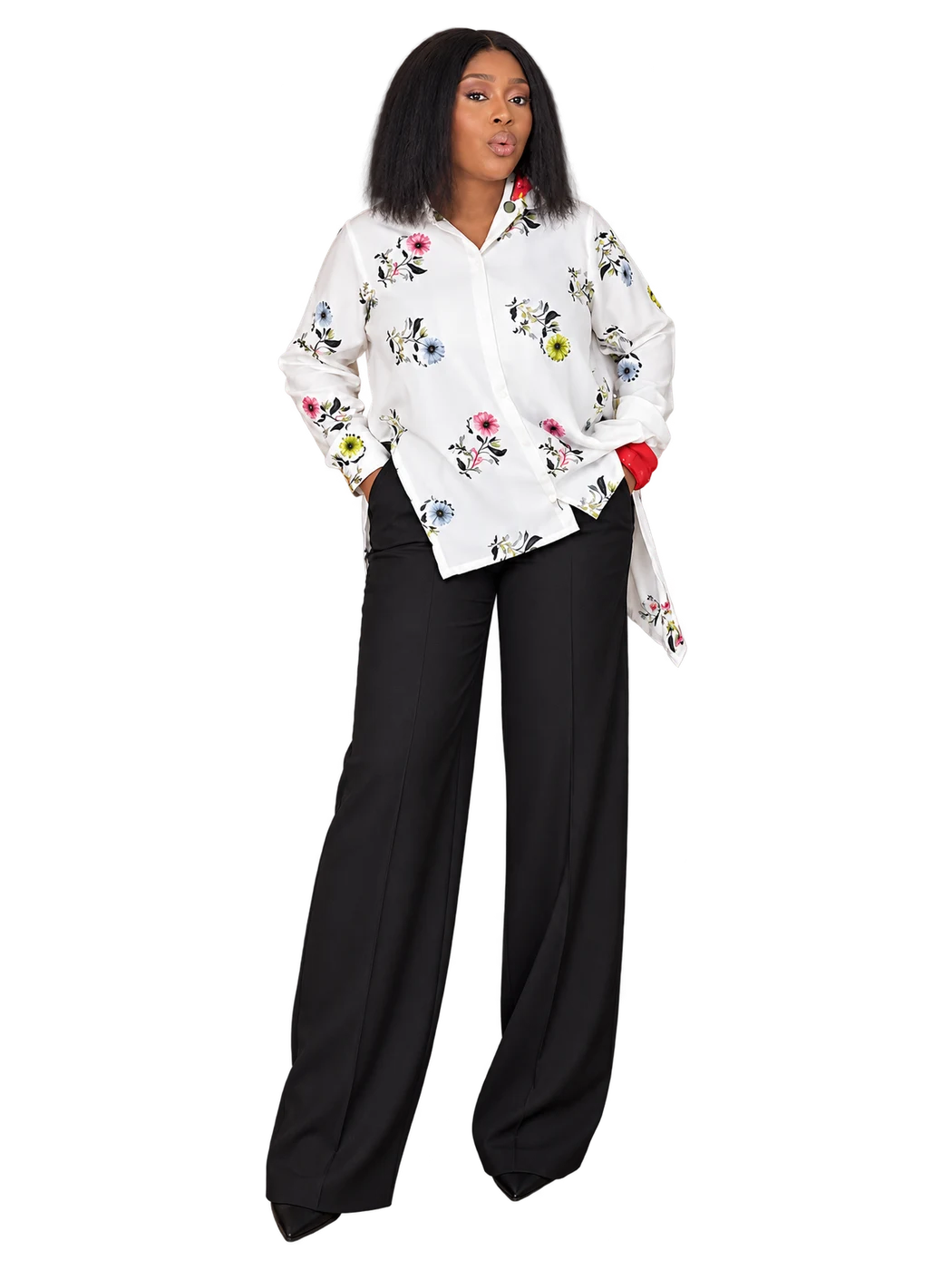 Lewa Floral Set — White floral & black set