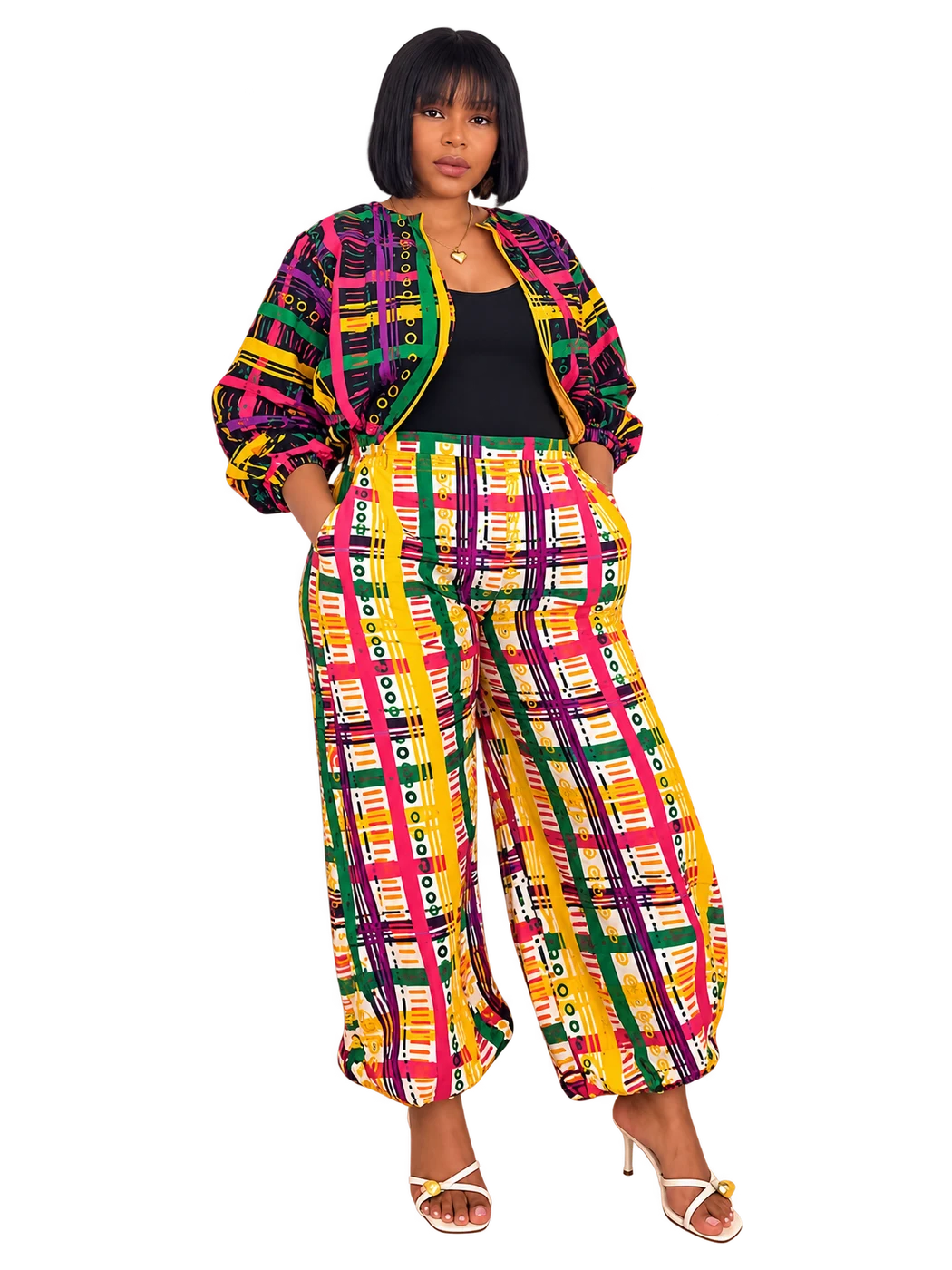Lewa Set — Multicolour check print set